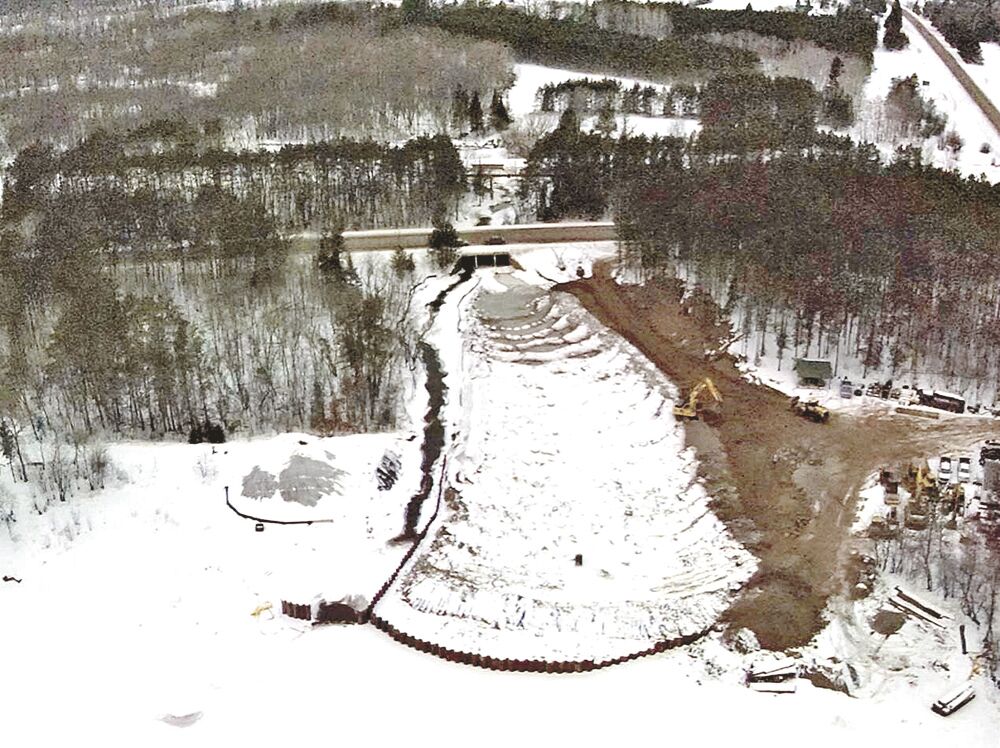 Winter construction nearing completion at Willow River Dam site